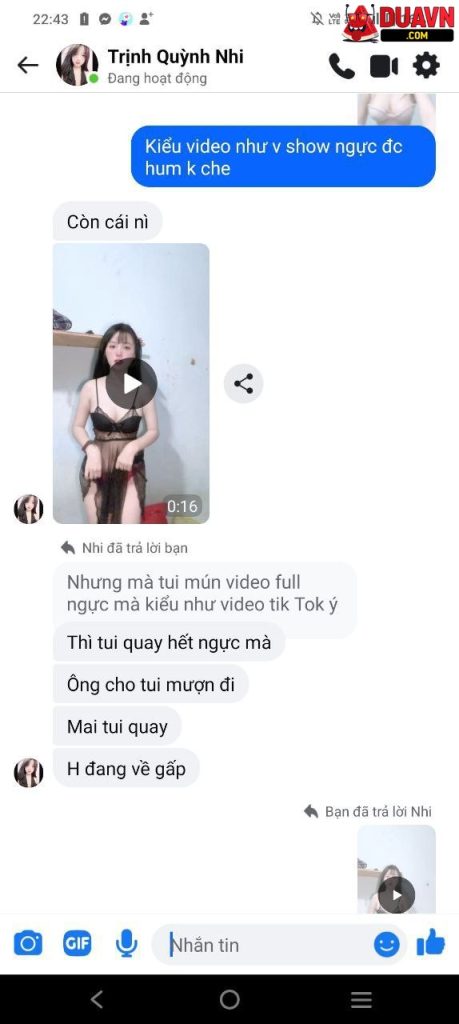 Trịnh Quỳnh Nhi – Tiktoker lộ ảnh + clip khoả thân