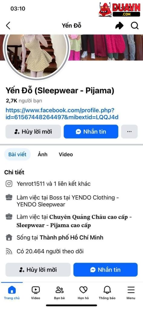Yến Đỗ – Chủ shop đồ ngủ lộ clip bú cu địt nhau