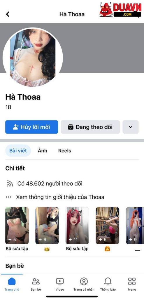 Em Hà Thoa lộ full clip