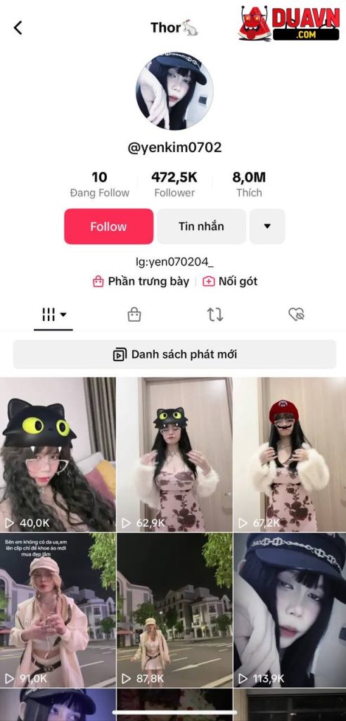 yenkim0702 – Tiktoker với quả body siêu phẩm