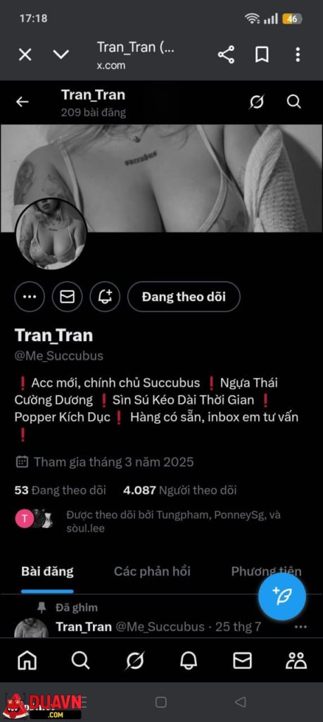 Succubus2001 – Lê Thị Mỹ Duyên – Đỉnh cao bú cu