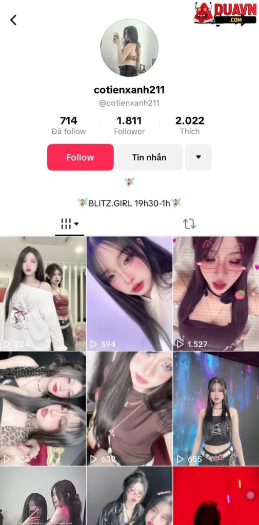 Tường Vy – cotienxanh211 – Tiktoker vú to lộ clip bú cu địt nhau bím nhoe nhoét